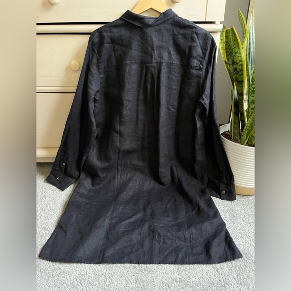 NWT James Perse Black Linen Dress 4 - Picture 8 of 9